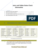 Passport Centers and Online Status Check Information