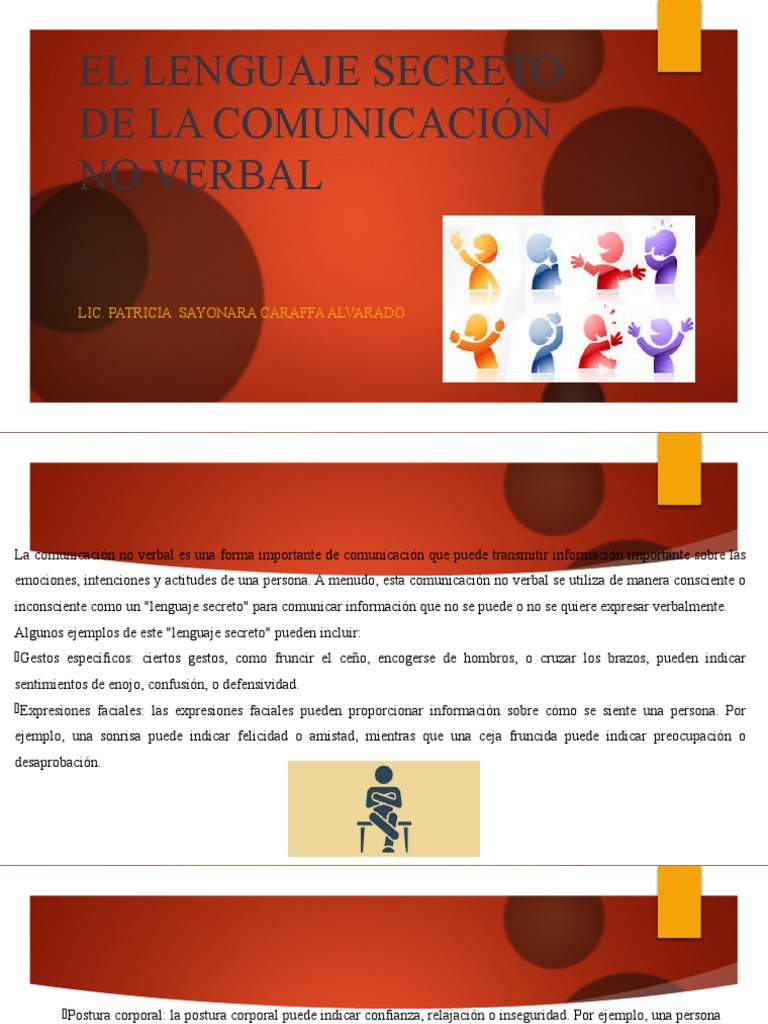 EL LENGUAJE SECRETO DE LA COMUNICACIÓN NO VERBAL | PDF | Lenguaje de ...