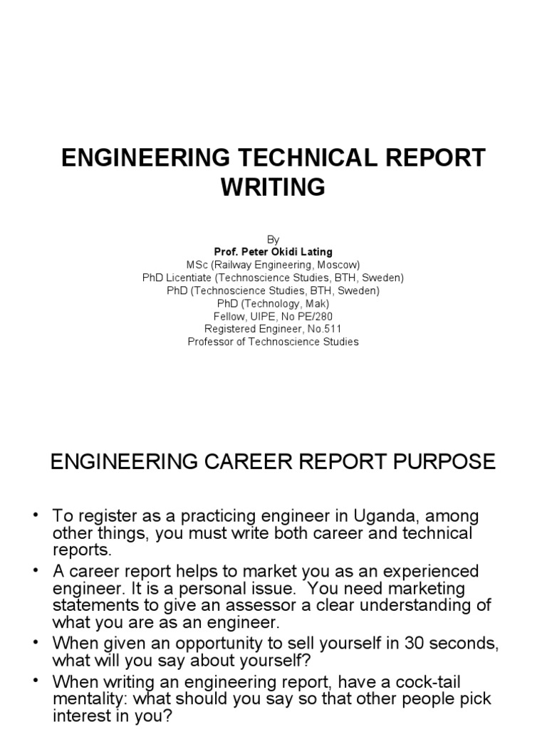 ENGINEERING TECHNICAL REPORT WRITING Format Coca Cola | PDF ...