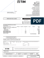 Resumo da conta TIM com detalhes de planos, serviços e impostos