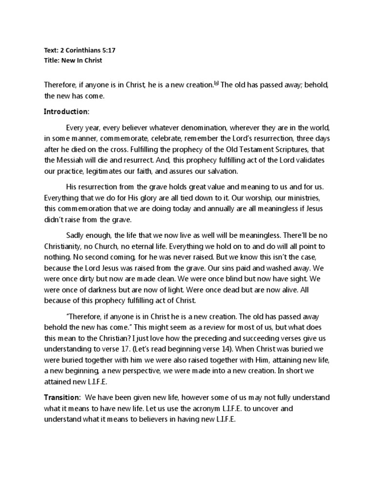 Scriptures About Being New In Christ