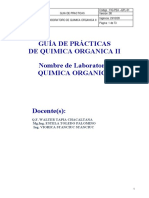 Guía de Prácticas de Quimica Organica Ii Nombre de Laboratorio Quimica Organica