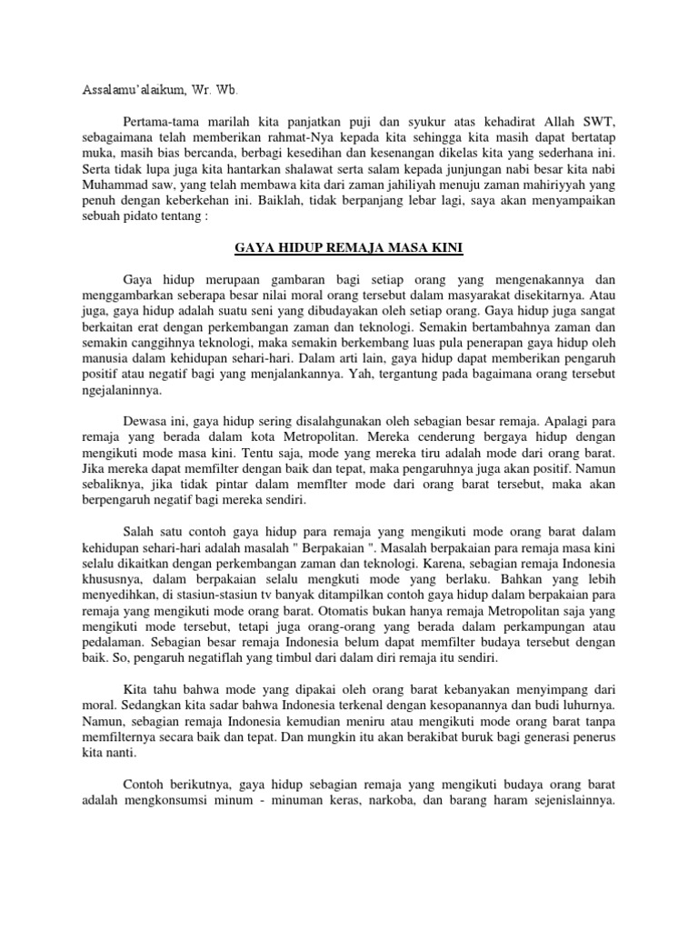 Contoh Pidato Tentang Generasi Milenial Belajar