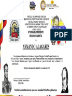 Certificado de Armando Alagares