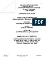 Identificaciòn y Calado de Oro (Valuacion Forense)