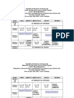 Horario de Clases Año Escolar 2022-2023.