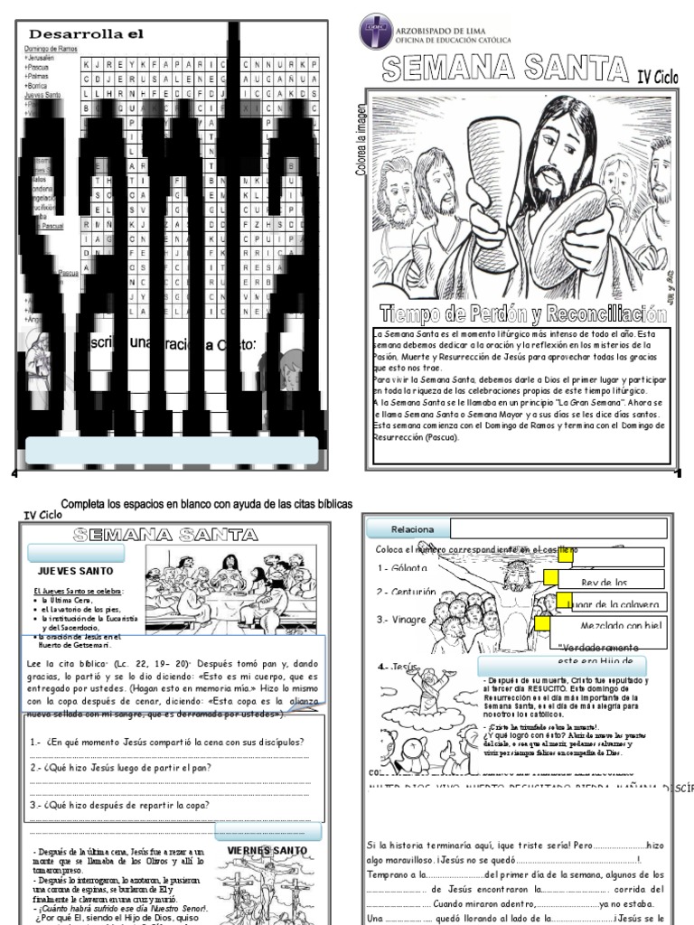 Semana Santa: Reflexiones y Celebraciones | PDF | Pascua de ...