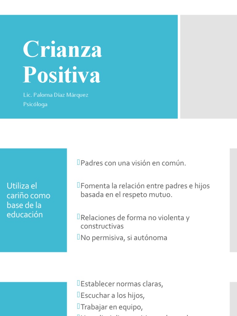 Pautas para una Crianza Positiva | PDF