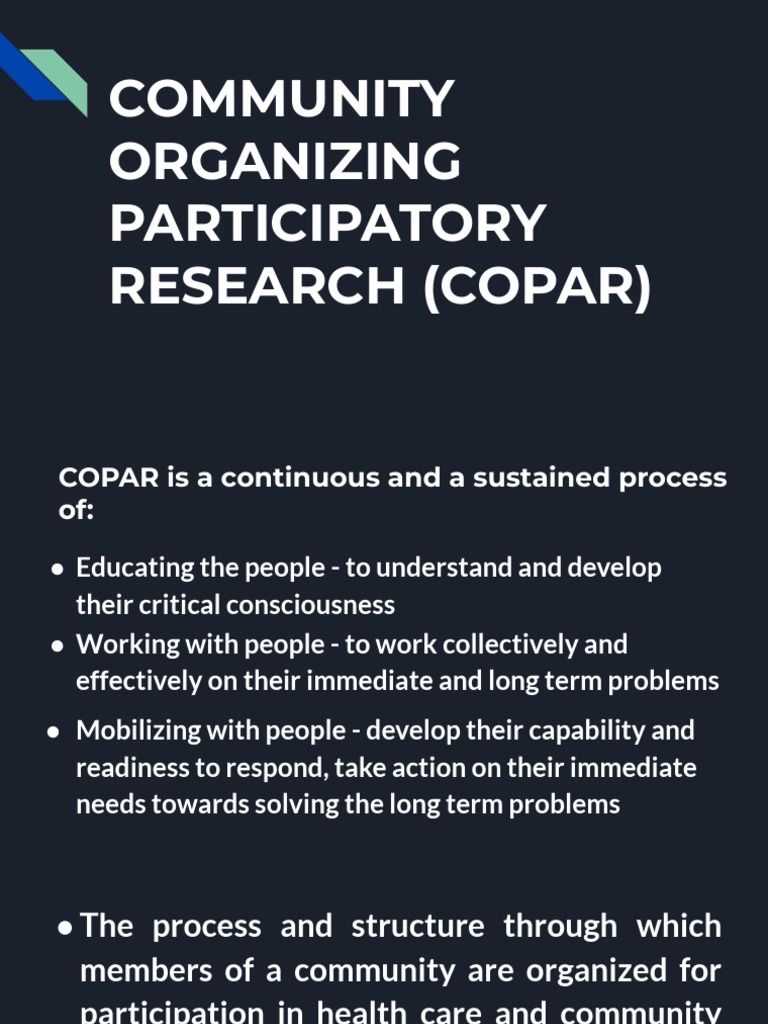 Understanding Community Organizing in COPAR | PDF | Community