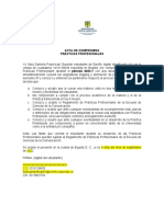 Formato de Acta de Compromiso Praìcticas Profesionales