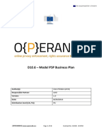 D10.6 - Model PSP Business Plan: Author(s) : Responsible Partner: Date: Distribution Level (CO, PU)