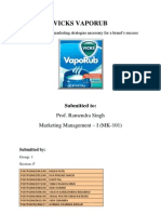 Vicks Vaporub: Prof. Ramendra Singh Marketing Management - I (MK-101)
