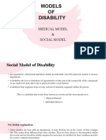 Models OF Disability: Medical Model & Social Model