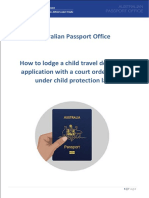 Guide To Lodging Travel Document Applications For Children Subject To Welfare or Protection Order