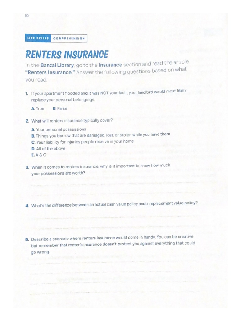 Renters Insurance | PDF