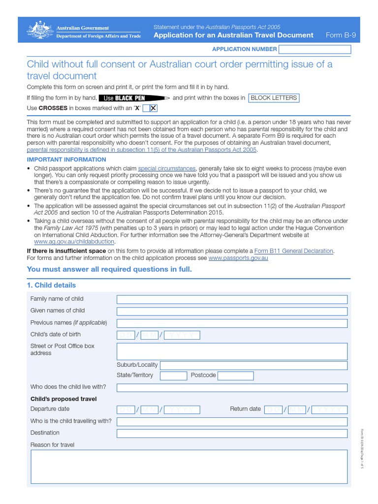 Child Passport Application Without Consent | PDF