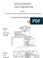 Process Engineering Disciplines and VC Synthesis