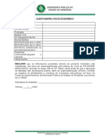 QUESTIONÁRIO SÓCIO ECONOMICO - Imprimir, Preencher e Assinar