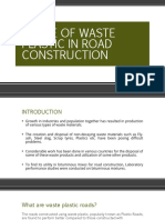 Usage of Waste Plastic in Road Construction
