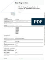 Folha de Dados Do Produto: Kit de Bloqueio para Botão de Parada de Emergência Ø22mm, Amarelo