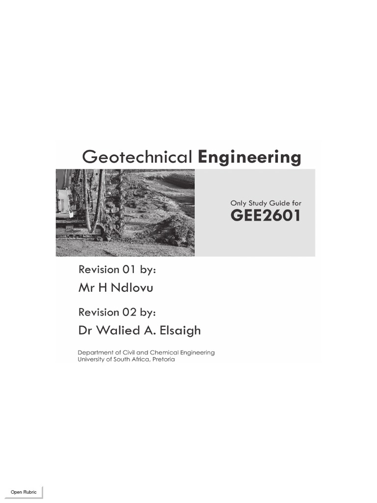 Gee2601 2021 2023 | PDF | Geotechnical Engineering | Soil Mechanics