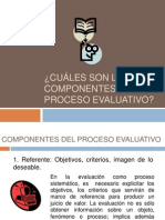 Componentes y Programacin Del Proceso Evaluativo