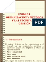 Unidad I Organización Y Métodos Y Las Tecnicas de Gestión