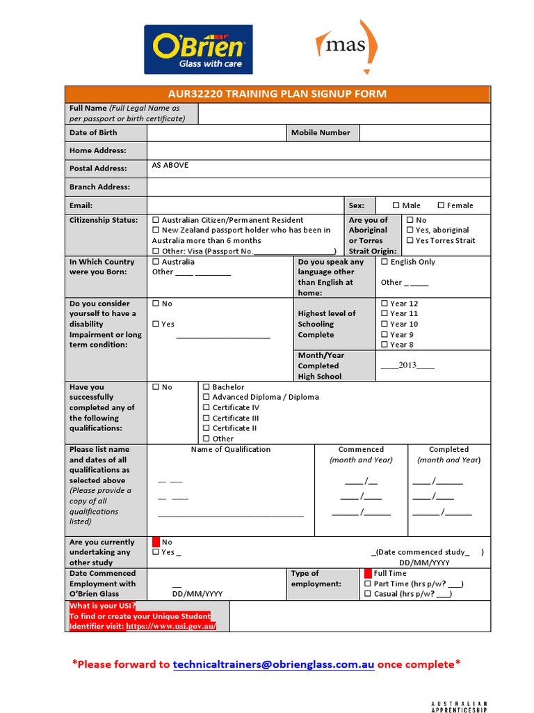 MAS Sign Up Hard Copy Form - Editable | PDF | Immigration ...