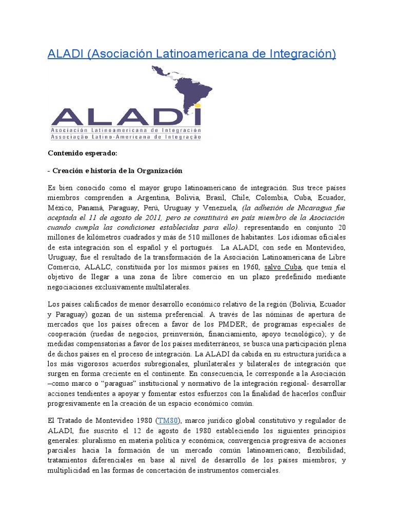 Trabajo Aladi | PDF