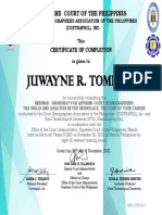 Juwayne R. Tomboc: Supreme Court of The Philippines