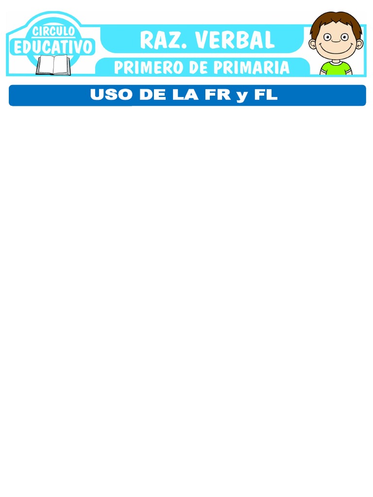 Uso De La Fr Y Fl Para Primero De Primaria Pdf