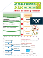 Resolución de Problemas Con Adición y Sustracción para Tercero de Primaria