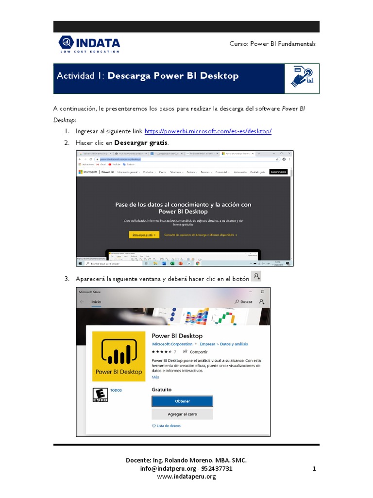 Guía para Descargar Power BI Desktop | PDF | Software | Informática