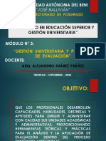 MARCO POLITICO INSTITUCIONAL SUB - Gestión Universitaria y Procesos de Evaluación