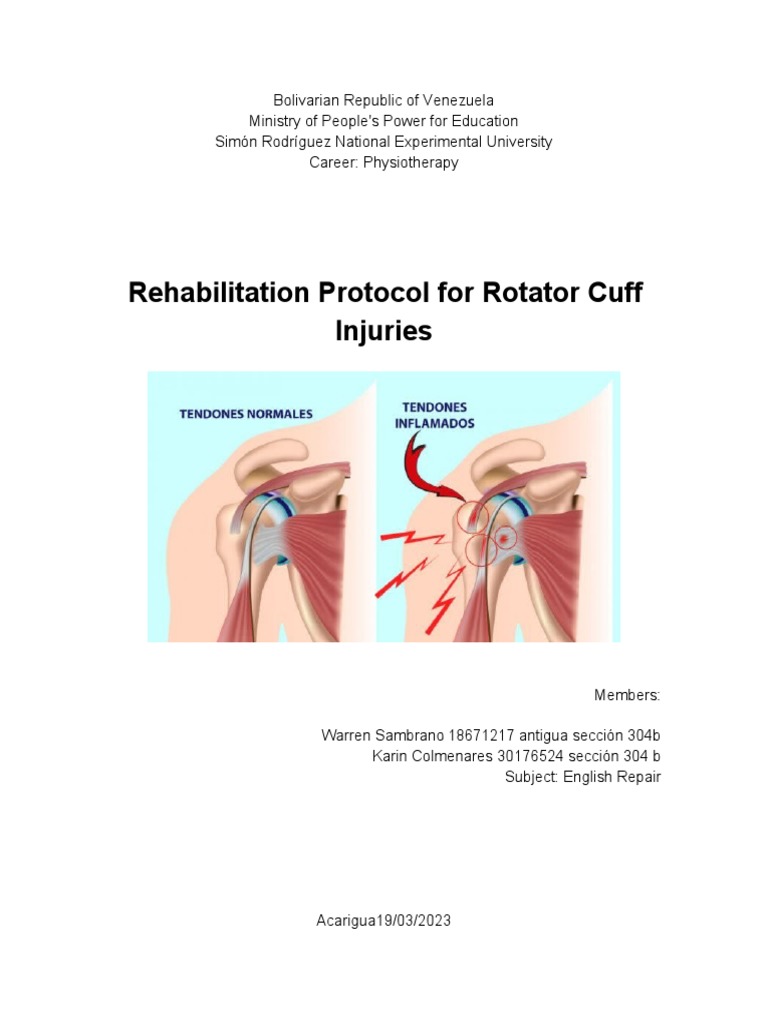 Rotator Cuff Rehabilitation Protocol Guide | PDF