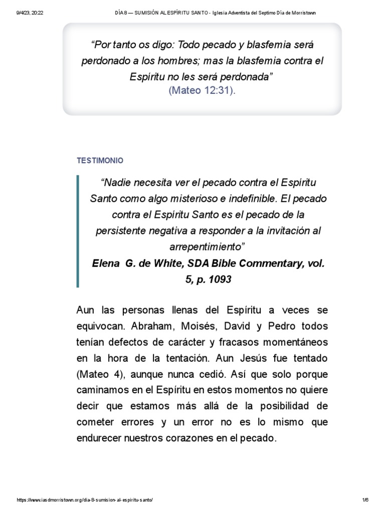  mateo 12 31 elena g de white sda bible commentary vol 5 p