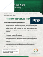 Field Infrastructure Manager: Teladan Prima Agro Membuka Kesempatan Bagi Kandidat Berkualitas Untuk Posisi