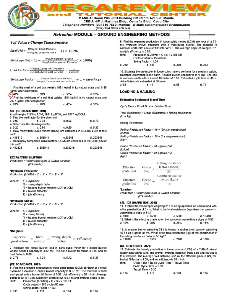 Ground Engineering Methods Overview | PDF | Loader (Equipment) | Volume