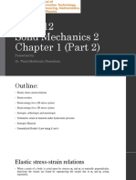 MM 312 Solid Mechanics 2 Chapter 1 (Part 2) : Presented By: Dr. Farid Mahboubi Nasrekani