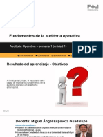 Fundamentos de La Auditoria Operativa: Auditoría Operativa - Semana 1 (Unidad 1)