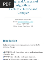 BIT 3209-Lecture 7 Divide and Conquer