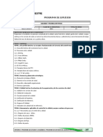 Octavo Semestre: Programa de Estudios