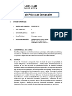 Guía de Prácticas Semanales: I. Datos Generales