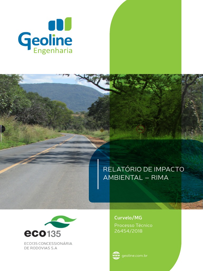 Relatório de Impacto Ambiental - Rima: Curvelo/MG | PDF | Concessão ...