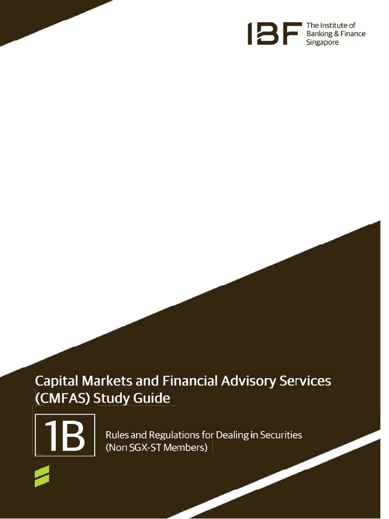 CMFAS 1B (v4.4) (20sep2016) | PDF | Financial Markets | Securities ...