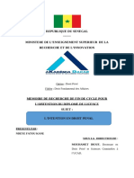 Republique Du Senegal: Option: Droit Privé Filière: Droit Fondamental Des Affaires