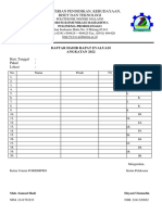 Daftar Hadir Rapat Evaluasi