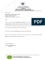 DepEd Tarlac Teacher Recommendation Letter