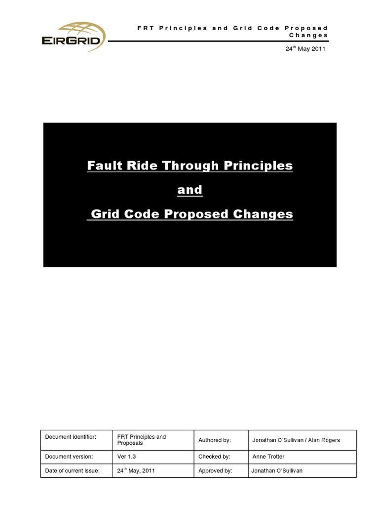 Principles and Grid Code PDF Electric Generator Electric Power