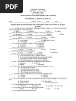 3 Periodical Test in Science V: Councilor Nicolas Dais Elementary School